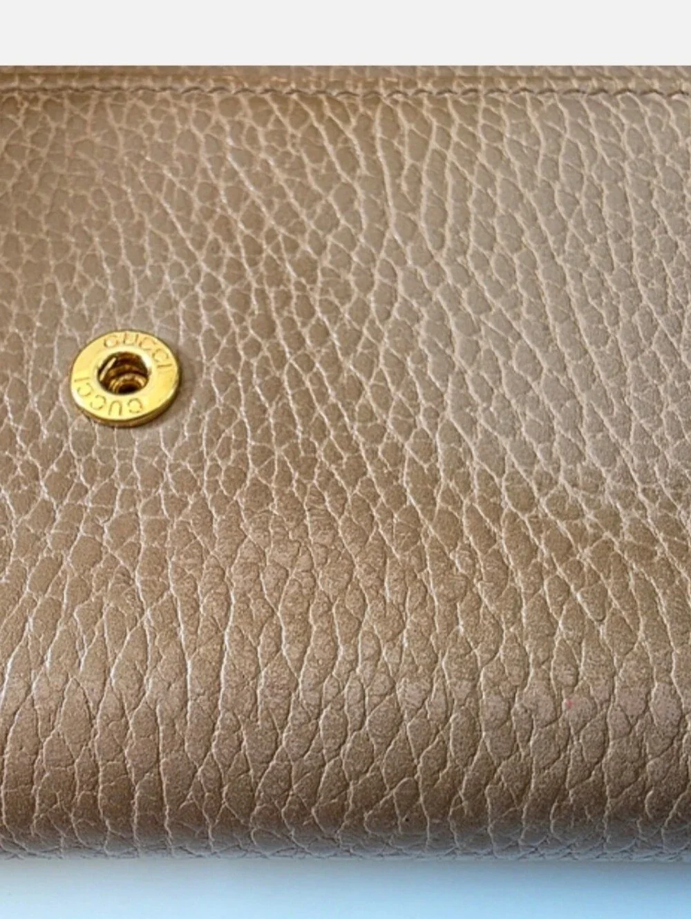 Gucci GG Marmont Taupe Continental Wallet Entrupy COA